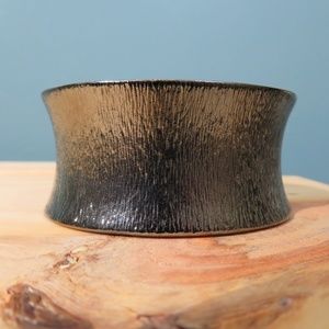 Dark Chrome textured hinged bracelet